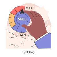 Upskilling. Hands-on enhancement of abilities and expertise. Strategic vector