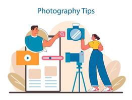 Creative Photography concept. Enhancing visual storytelling through camera techniques and composition. vector