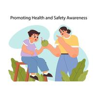 Child health concept. Flat illustration vector