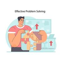 Effective problem solving concept. Flat illustration vector