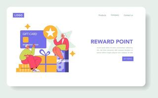 Loyalty Program And Reward. Flat Illustration vector