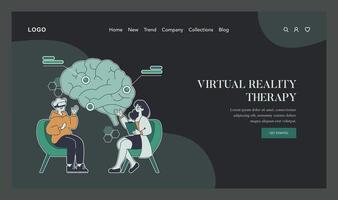 Tech Enabled Health. Flat Illustration vector