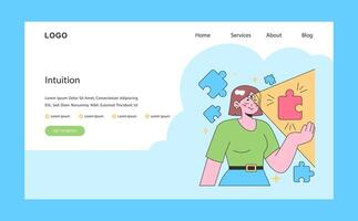 Finding your way in life web or landing. Diverse character personal vector