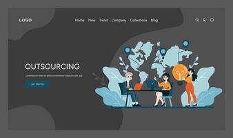 Leveraging global talent for cost-effective solutions and innovative business practices vector
