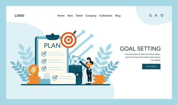 Charting financial targets with structured planning and precision vector