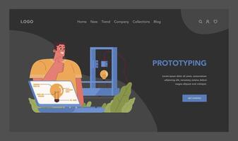 Innovation cycle. Generation of a creative idea or business solution vector