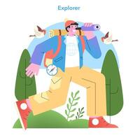 Explorer Archetype illustration. Vibrant and dynamic representation. vector