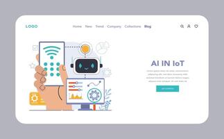 Ai integration. Artificial intelligence and human synergy. Neural network vector