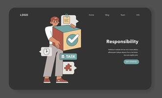 Responsibility in Task Delegation concept. illustration. vector