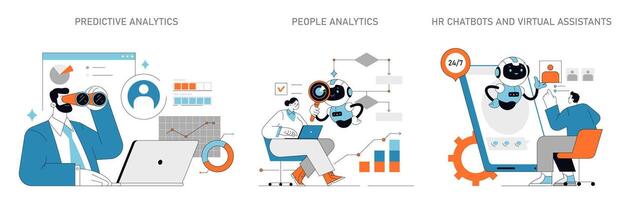 Data-Driven HR illustration vector