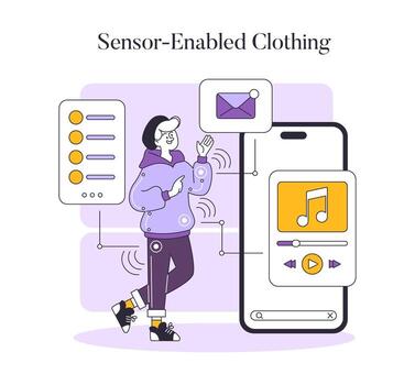 Moda tecnología plano ilustración vector