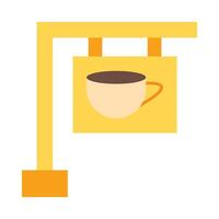 Signboard Flat Icon Design vector