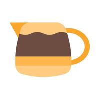 Coffee Pot Flat Icon Design vector