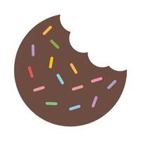 Cookie Flat Icon Design vector