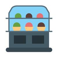 Showcase Flat Icon Design vector