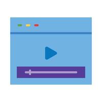 Online Streaming Flat Icon Design vector