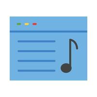 Playlist Flat Icon Design vector