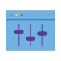 Equalizer Flat Icon Design vector