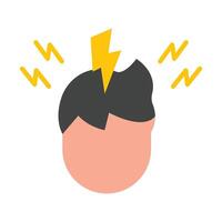 Headache Flat Icon Design vector