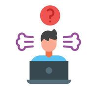 Confusing Flat Icon Design vector