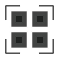 Qr Code Flat Flat Icon Design vector