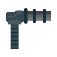 Machine Gun Flat Flat Icon Design vector