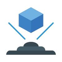 Hologram Flat Flat Icon Design vector