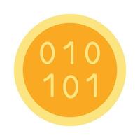 Binary Flat Flat Icon Design vector