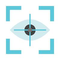 Eye Tracking Flat Flat Icon Design vector