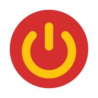 Power Button Flat Icon Design vector