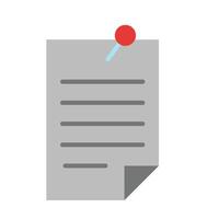 Note Flat Icon Design vector