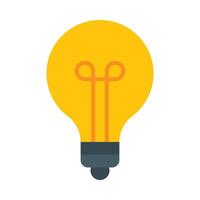 Light Bulb Flat Icon Design vector