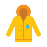 Raincoat Flat Icon Design vector