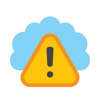 Weather Alert Flat Icon Design vector