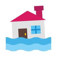 Flood Flat Icon Design vector