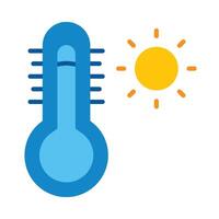 Temperature Flat Icon Design vector