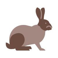 Rabbit Flat Icon Design vector