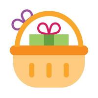 Hamper Flat Icon Design vector