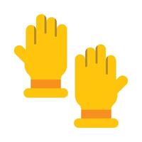 Rain Gloves Flat Icon Design vector