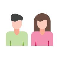 Parents Flat Icon Design vector