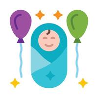Baby Shower Flat Icon Design vector