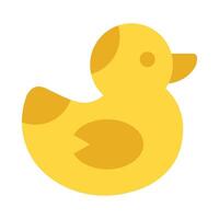 Rubber Duck Flat Icon Design vector