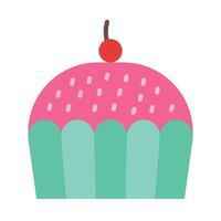 Cupcake Flat Icon Design vector