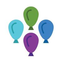 Balloons Flat Icon Design vector