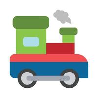Train Toy Flat Icon Design vector