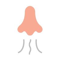 Smell Flat Icon Design vector