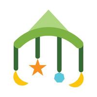 Crib Toy Flat Icon Design vector