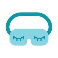 Sleep Mask Flat Icon Design vector