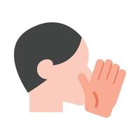 Whisper Flat Icon Design vector