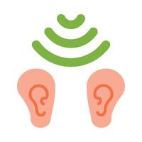 Binaural Flat Icon Design vector